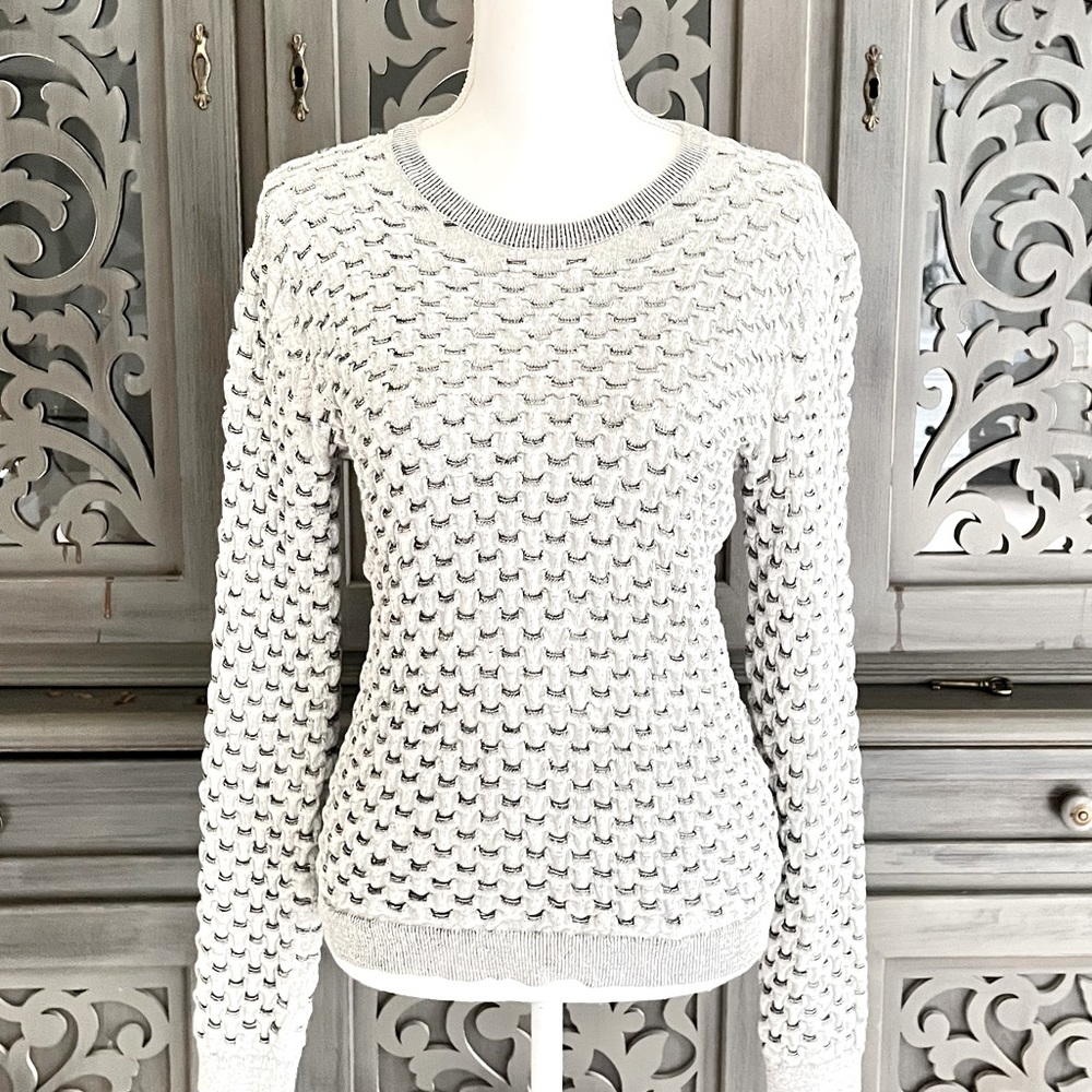 Opening Ceremony gray white crewneck sweater sweatshirt M